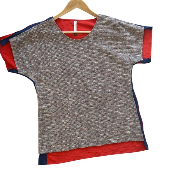 Sachin + Babi S EUC ribbon Red and Blue Blouse - Picture 2 of 16